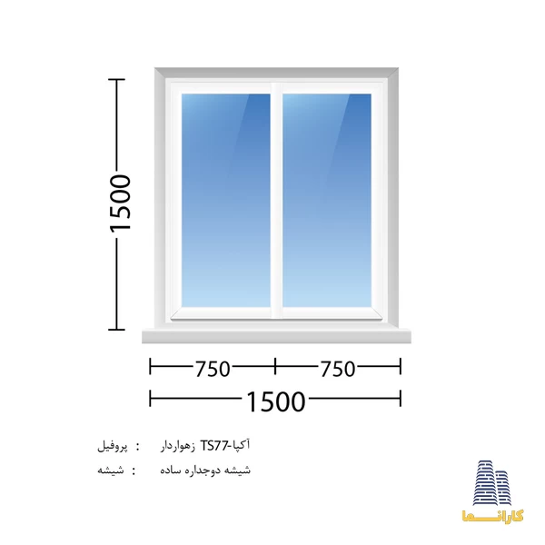 قیمت پنجره دوجداره TS77