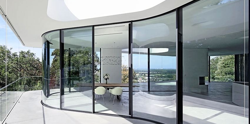 آشنایی با پنجره‌ های دوجداره خم، هلالی یا قوسی