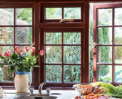 پنجره دوجداره چوبی